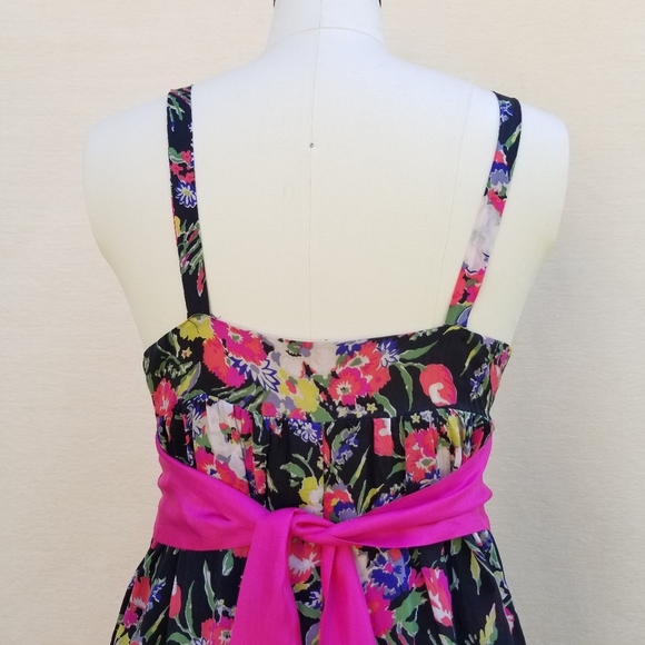 Johnny Was Multicolored Floral Embroidered Strap Babydoll Summer Dress S - Picture 9 of 16